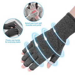 2PCS Copper Arthritis Compression Gloves Pain Relief Medical Hand Support Brace