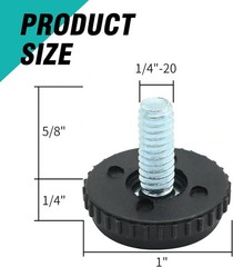 1/4-20 Stainless Steel Adjustable Furniture Levelers Screw in /, 32