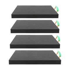 4pcs Set Heavy Duty Stabilizing Blocks, Square Support Pads with Handle Black US