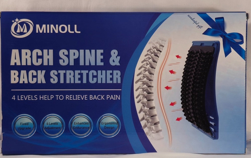 Minoll Arch Spine & Back Stretcher-Relieve Back Pain-Easy to Use-NIB
