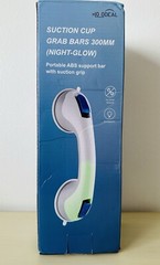 HOTODEAL SUCTION CUP GRAB BARS 300MM NIGHT-GLOW PORTABLE ABS SUPPORT BAR NEW