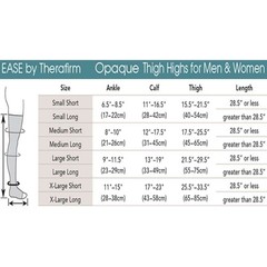 Therafirm Ease Opaque Thigh Highs, Short Length, 30-40mmHg (Sand, Large Short)