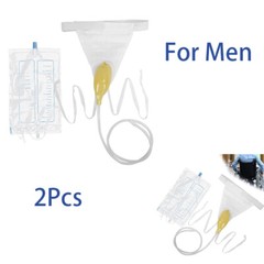 2Pcs Portable Urine Leg Bag Collector Catheter Men Wearable Urinal Bag 1000ml