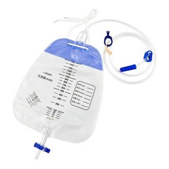 5 Pack Urinary Leg Bag,1500ml Urinary Drainage Bag with Cloth Tape,