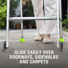 Walker Ski Glides, Walker Caps or Walker Pads for Rollators and Walking Aids, Un