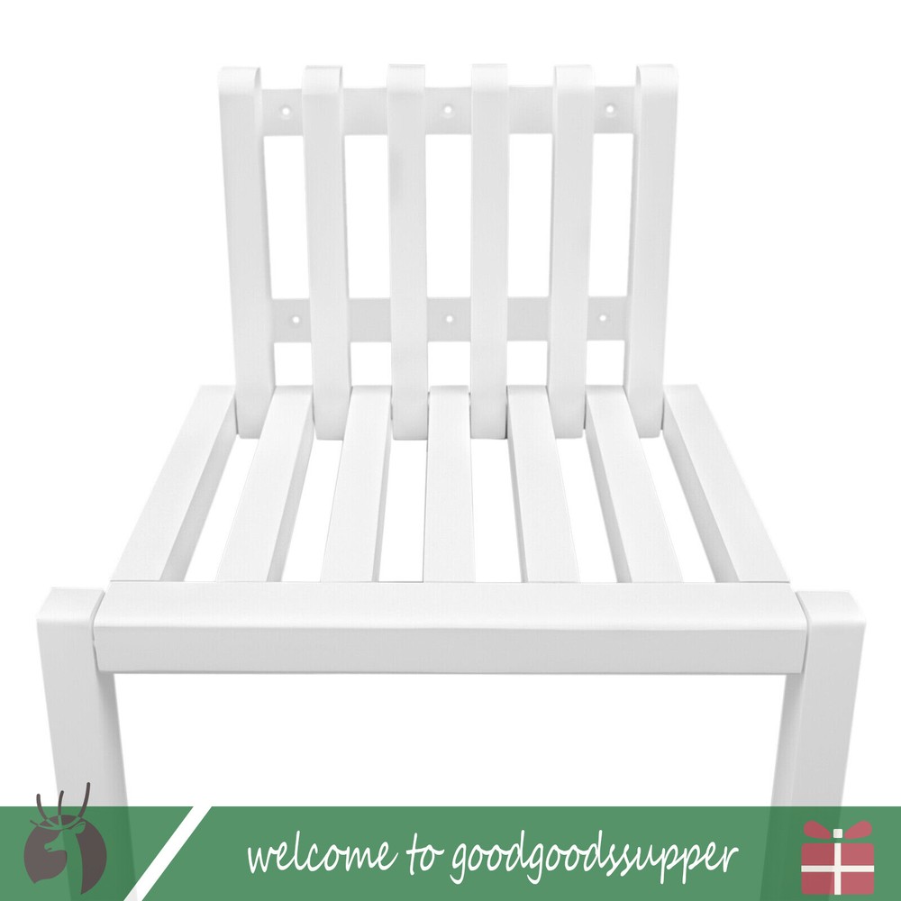 Wall Mounted Wood Folding Chair Entryway Hidden Footstool Bath Seat Bench USA