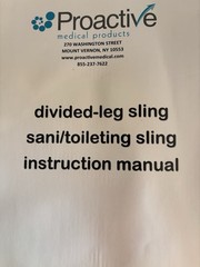 Proactive Medical – Solid Divided Leg Sling – XL – Max 450lbs – 30102 – MSRP $77
