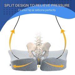 DAPOTUGI X Large Memory Foam Seat Cushion for Office Chair,for Back Support, …