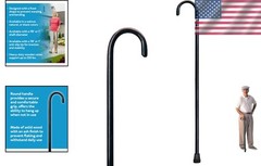 Walking Cane 36 Inch Wooden Support Canes for Men Women 250 lb Capacity Walnut