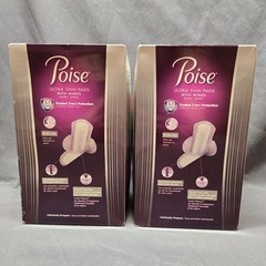 Poise Active Collection Ultra Thin Pads Wings 18 Pads x2 Regular Length Moderate