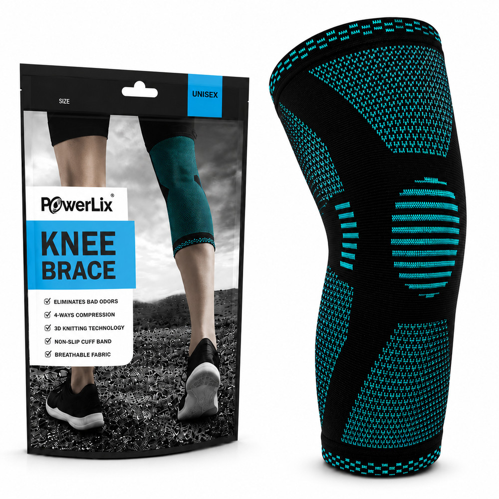 Compression Knee Sleeve Medium- Black PowerLix Extra