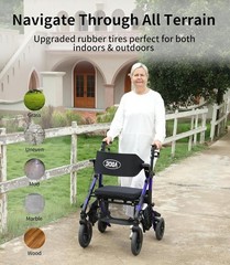 Z51 Rollator Walkers with Seat Blue