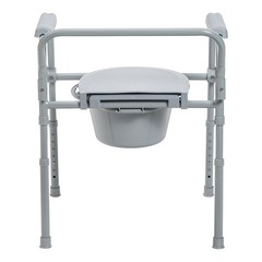 McKesson Commode Chair Fixed Arms Steel Back Bar up to 350 lbs