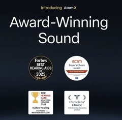 Audien Hearing ATOM X – Rechargeable OTC Hearing Aids NEWEST MODEL (NEW SEALED)