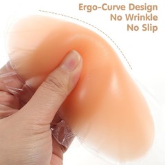 Shoulder Pads, 2 Pairs Invisible Silicone 2 Count (Pack of 1), Skin