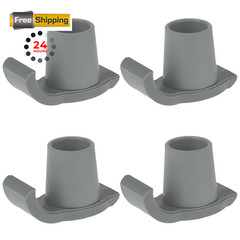 ZHUOKECE 4 Pcs Walker Glide Skis, Universal Fit ski 4 Pack, Grey