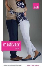 Medi Plus Calf Highs, OT, Top Band, 20-30mmHg (Size: III) Beige