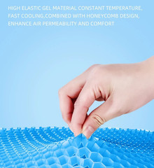 Double Thick Gel Seat Cushion 2.5 cm with Non-Slip Cover Breathable Comfort