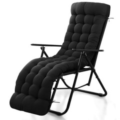 Patio Lounge Chair Cushion, Waterproof Zero Gravity Cushions 1P, Black