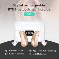 Wireless Bluetooth APP BTE Rechargeable Programmable Digital Hearing Aids