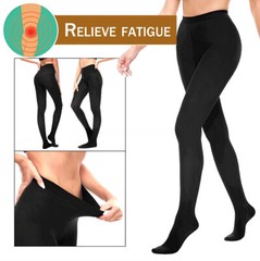 All-Season 25-35mmHg Compression Pantyhose Firm Support Nylon Closed Toe S-2XL