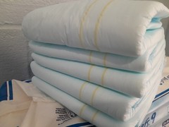5 vintage plastic backed attends adult diapers size Large blue
