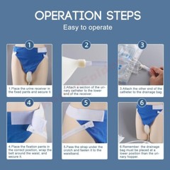 1PC Men Wearable Urinal Bag Silicone Urine Catheter Portable External Collector