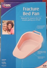 Carex P705 00 Fracture Bed Pan Lightweight Durable Polyethylene Easy Clean 1 ct