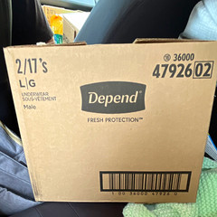 Depend Men Fresh Protection Incontinence Pants L 17 Ct x2 Maximum Absorbency