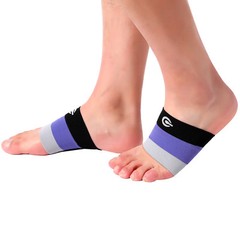 Doc Miller Arch Support Compression Sleeves 1 Pair Plantar Fasciitis BLK/PRP/GRY