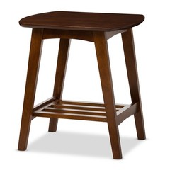 Baxton Studio Sacramento Mid-Century Modern Scandinavian Style End Table Dark