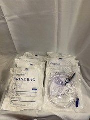 GlobalRoll Urinary Drainage Bag with Anti-Reflux Chamber, Urine 9 Packs 1422B