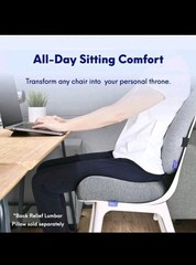 Cushion Lab Pressure Relief Seat Cushion Sitting, Extra-Dense Memory Foam, Black