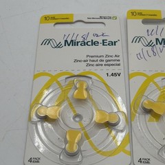 Lot Of 3 Miracle. Ear Premium Zinc Air Size 10 Mercury Free 1.45v 4 Pack (12)