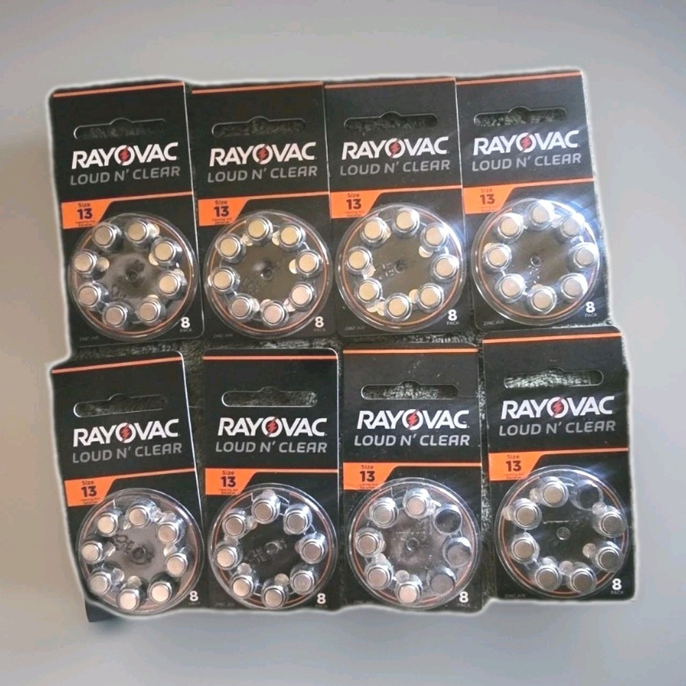 64 Pc Rayovac Proline Advanced Hearing Aid Batteries Size 13A (64 Batteries) Lot
