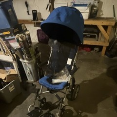 Convaid Blue Rehab-Stroller Foldable Adjustable Footrests Child Wheelchair