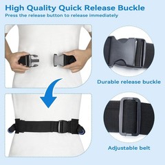 Transfer Gait Belt for Seniors 3 Handles Quick Release Patient Lift