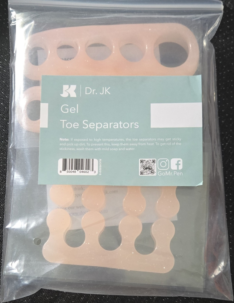 Dr. JK Gel Toe Separator Toe Stretcher Kit Beige Gel Toe Separation Feet Toes