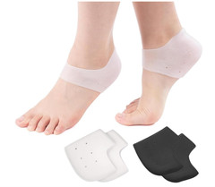 2 Pairs Silicone Heel Cups for Pain Relief – Soft Heel Protectors for Plantar Fa