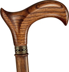 Luxury Ergonomic Wooden Cane – Lightweight Design with Extra Tip & Wrist Strap