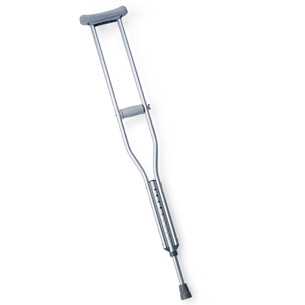 Medline MDSV80534 – Standard Aluminum Crutches – Adult – Tall – 300lbs – New