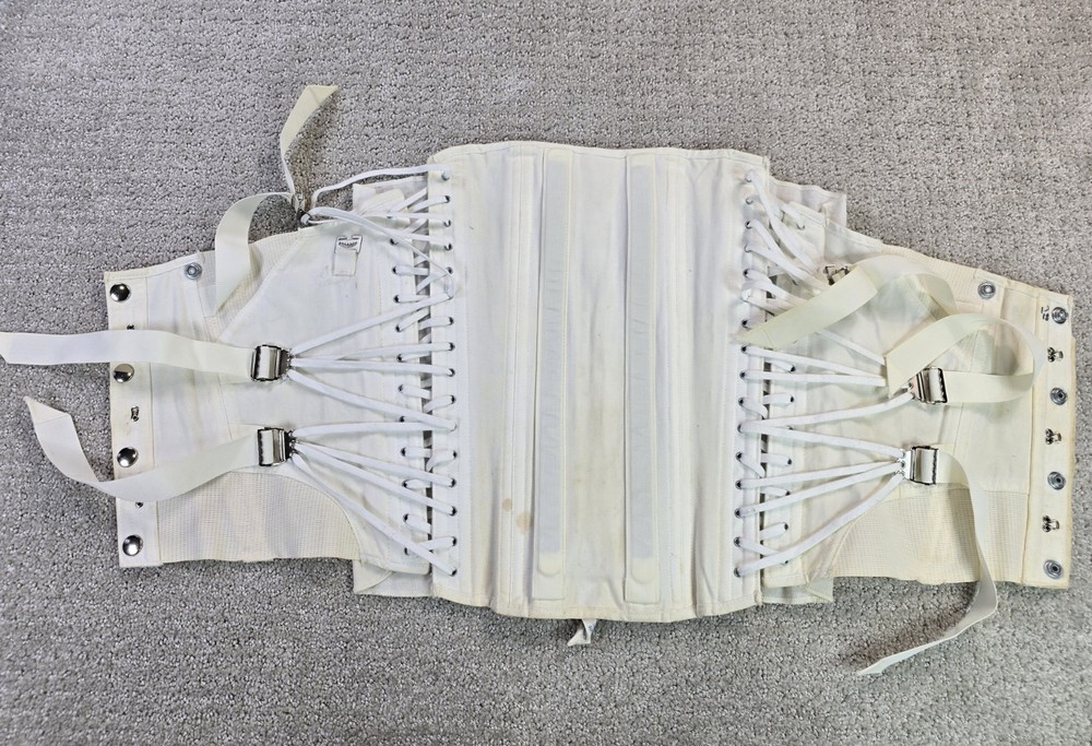 Vintage Freeman 36 Lumbosacral Ivory Orthotic Corset Brace Back Support READ