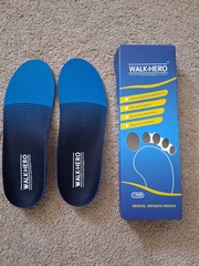 Walk Hero Medical Orthotic Insoles Men 6-6.5 Women 8-8.5–FREE SHIPPING!