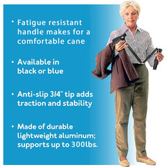 Black Folding Cane for Men and Women Adjustable Foldable Walking Cane with Co..