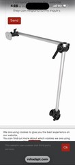 Rehadapt Adjustable Durable Mounting Arm Silver Black Metal Plastic