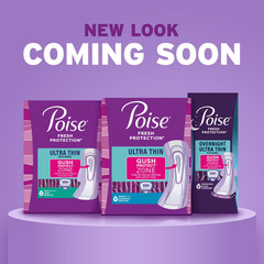 Poise Ultra Thin Incontinence Pads 5 Drop Maximum Absorbency Long 180 Count