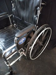 Medline Excel Reclining Wheelchair / Black Vinyl / Used / Great Condition