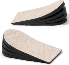 Adjustable Heel Lifts, 1 Pair, 4 Layers, Medium, Beige, Shoe Lifts