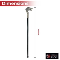 Majestic Chinese Dragon Walking Cane – Sturdy Metal Shaft – Overall 33.75″