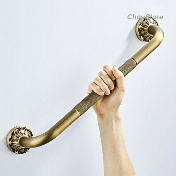 Vintage Brass Bath Safety Bar Bathtub Rail Grab Bathroom Non-slip Shower Handle